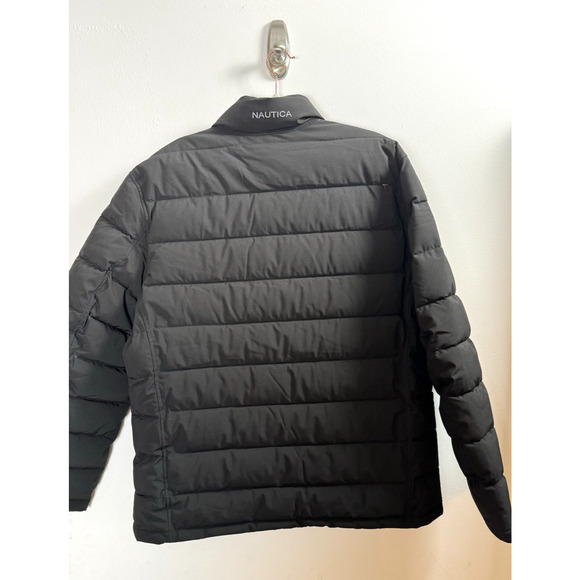 Nautica Men's Black Quilted Full Zip Puffer Jacket Water Wind Resistant XL - Picture 5 of 11
